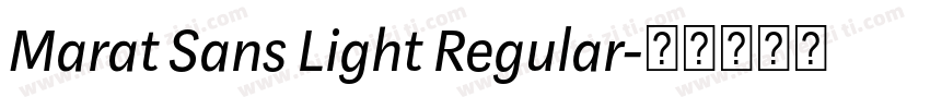 Marat Sans Light Regular字体转换